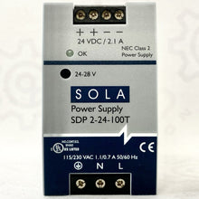 Load image into Gallery viewer, Sola Hevi-Duty SDP 2-24-100T Power Supply 24-28V DC 115/230VAC NEC Class 20
