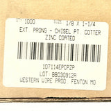 Western Wire 1/8 x 1-1/4 Cotter Pin, SKU 774001-6F — original stock identification and condition photo