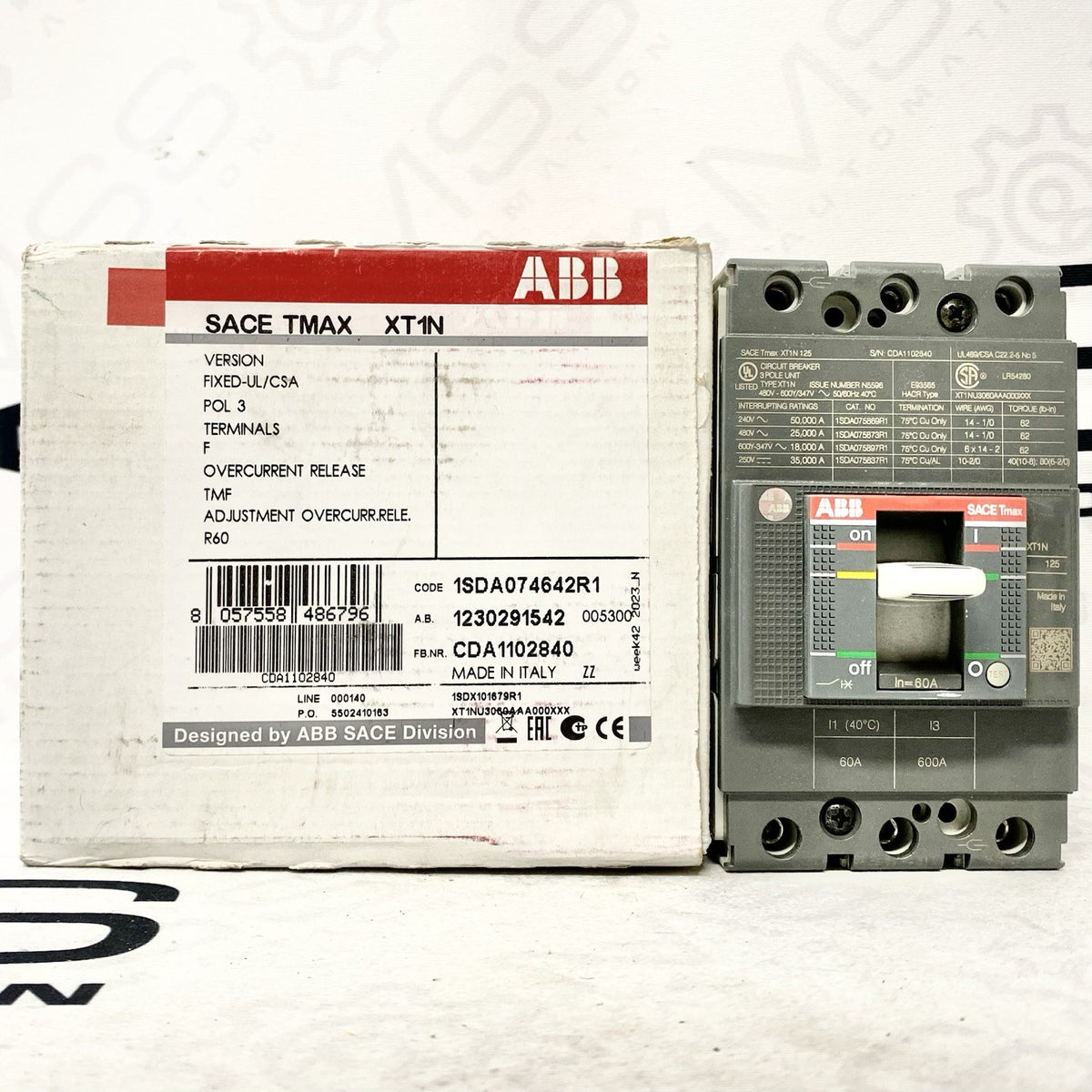 Asea Brown Boveri SACE TMAX XT1N — original MSS product photo 1