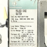 GE TED136YT150 - model identification detail