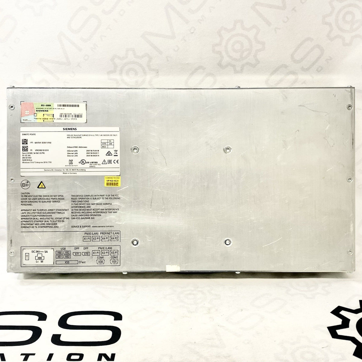 Siemens 6AV7241-3EB07-0FA0 SIMATIC IPC477E Module — No Display — original stock photo 1