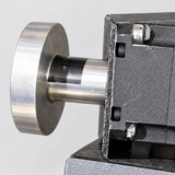 Photorealistic representative shaft and flange detail from MSS Automation exact-stock photograph: Baldor MintDrive demonstrator servo motor. Original complete assembly photographs and identification warning retained.