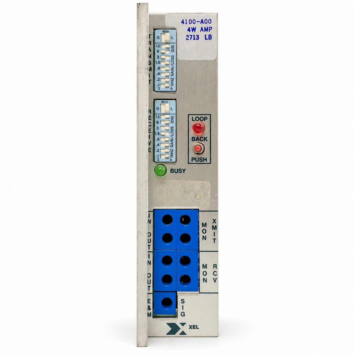 Representative rendition of Xel Communications 4100-A00, SKU 1250019D; based on the exact stock photograph. See original label photo for identification.