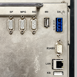 Photorealistic representative rendition from MSS Automation exact-stock photograph: Syntec 21MA CNC Controller — ID M3I4935; rear connector close-up. Original condition photos retained.