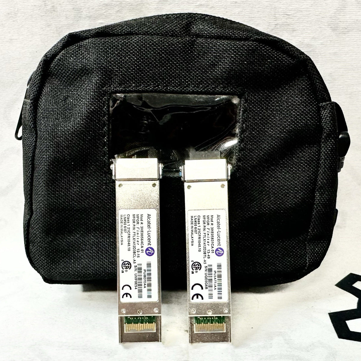 Alcatel-Lucent 3HE00564CA / 3HE05831CA XFP Transceivers — Mixed Lot of 2 — original stock photo 1