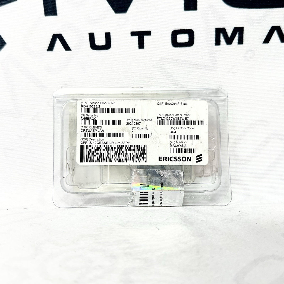 Ericsson RDH10265/2 FTLX1370W4BTL-E7 - original stock photo