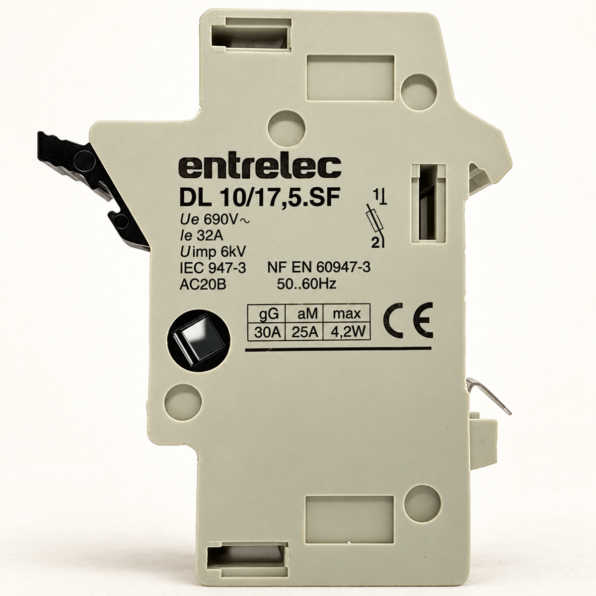 Entrelec DL 10/17,5SF — photorealistic representative rendition based on an exact-model reference; not an actual-stock photograph
