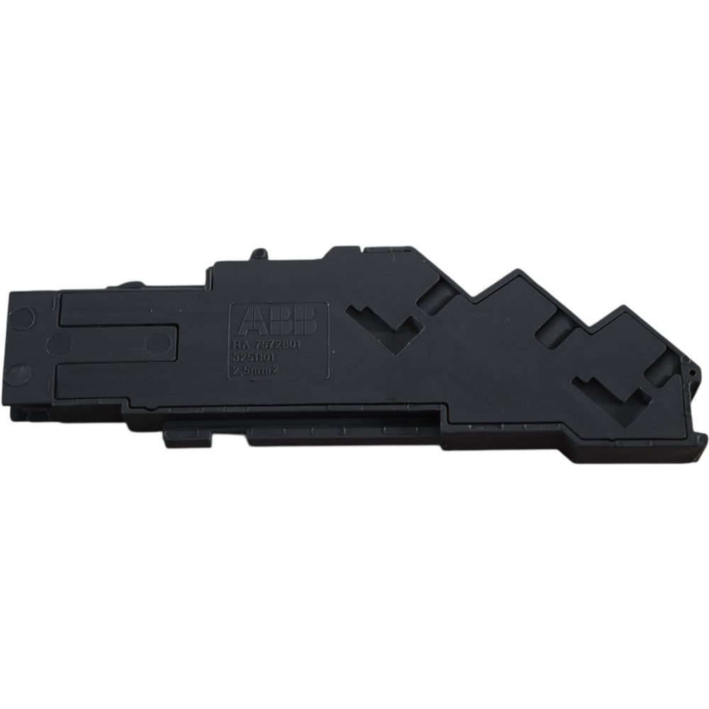 ABB RA7572801 wiring plug terminal with genuine molded model markings — representative model photograph