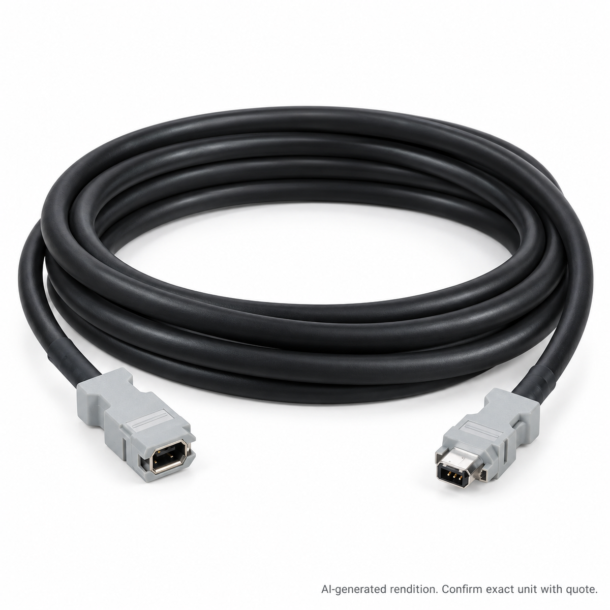 AI-generated representative rendition of Oriental Motor CC050VNF-E2 encoder cable, based on exact-model reference images. Confirm supplied unit and markings with quotation.