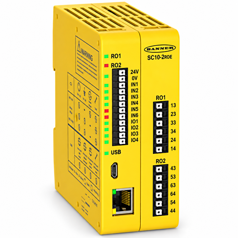 Banner Engineering SC10-2ROE safety controller — representative model image