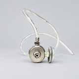 AI-generated representative rendition from an original MSS stock photo — PortaGas Calibration Gas Regulator with Gauge and Tubing; regulator rear connection. Original condition photos retained.