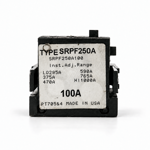 GE SRPF250A100 100A rating plug — representative studio image of the part shown in original listing photos