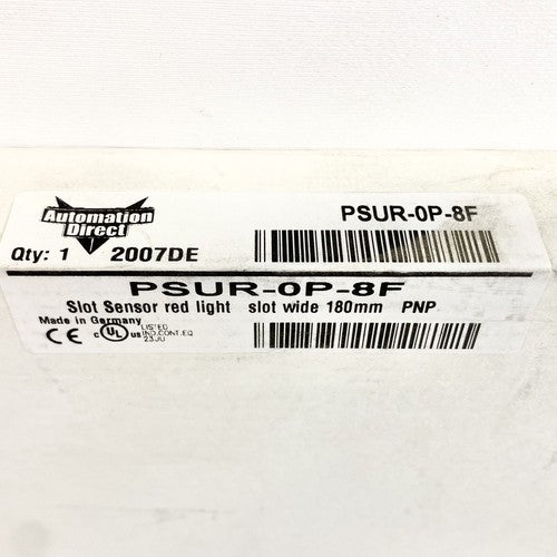 Automation Direct PSUR-0P-8F Slot Sensor Red Light Slot Wide 180mm PNP PSUR0P8F