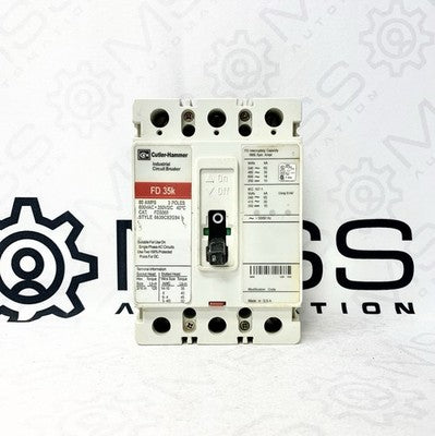 EATON Cutler-Hammer FD3080 Circuit Breaker FD 35K 3Pole 80A BP10