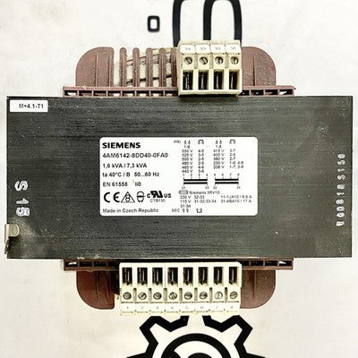 Siemens 4AM6142-8DD40-0FA0 Control Transformer 1.6kVA 7.3kVA 50/60Hz