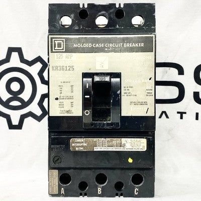 Square D KA36125 I-Line 125A 3 Pole Molded Case Circuit Breaker