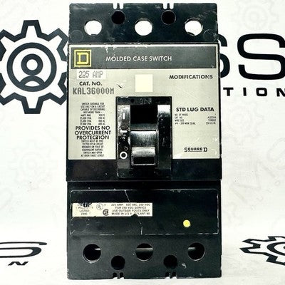 Square D KAL36000M Molded Case Switch 225A 3 Pole 600V KAL