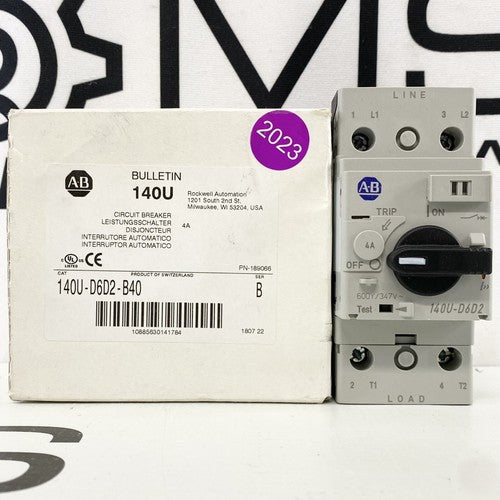 Allen Bradley 140U-D6D2-B40 4A Circuit Breaker Bulletin 140U Ser B