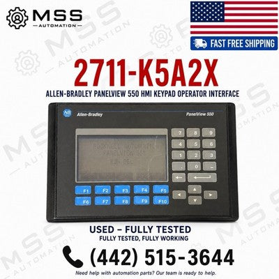 Allen-Bradley 2711-K5A2X PanelView 550 HMI Keypad Operator Interface 2711K5A2X