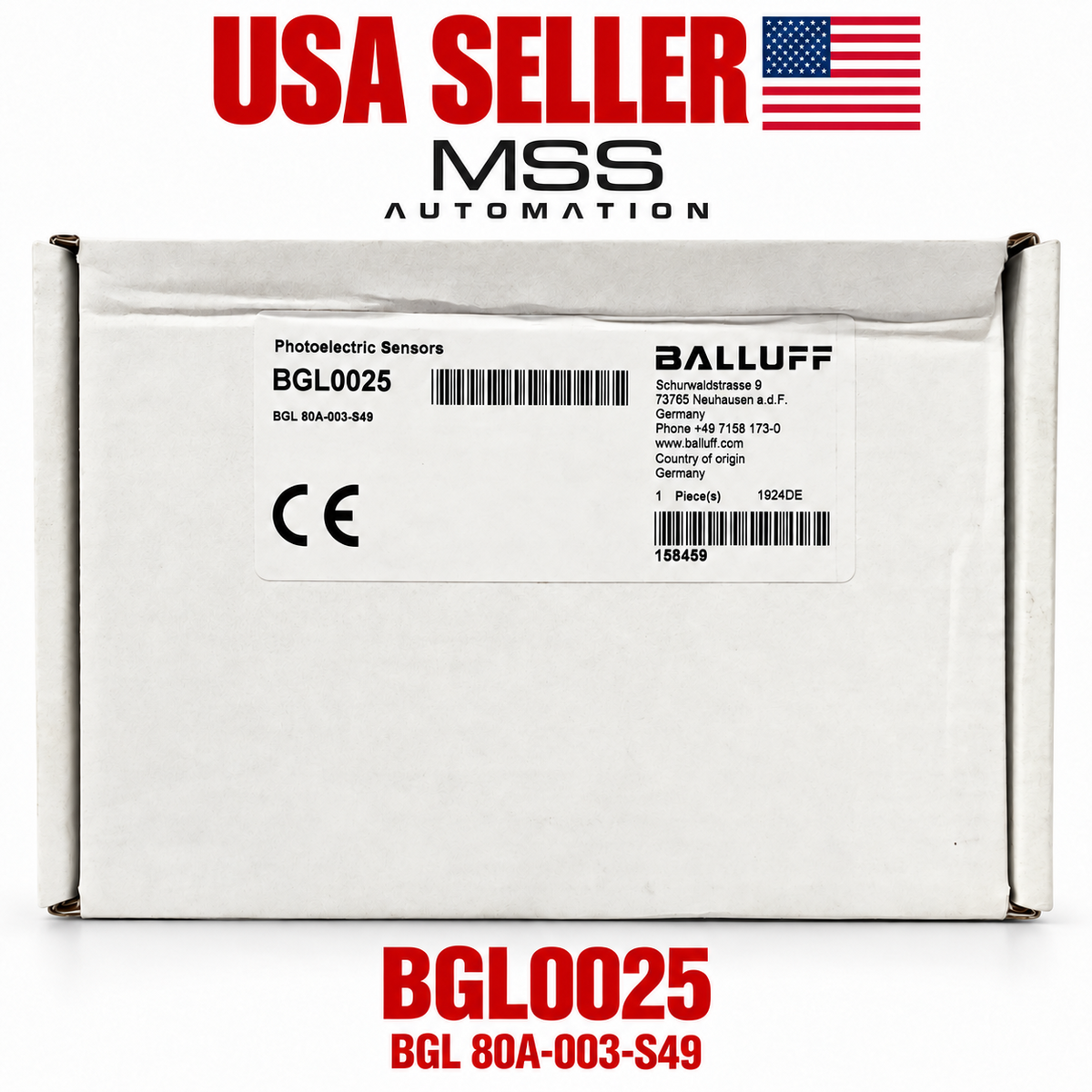 Balluff BGL 80A-003-S49 BGL0025 80mm Fork Photoelectric Sensor PNP