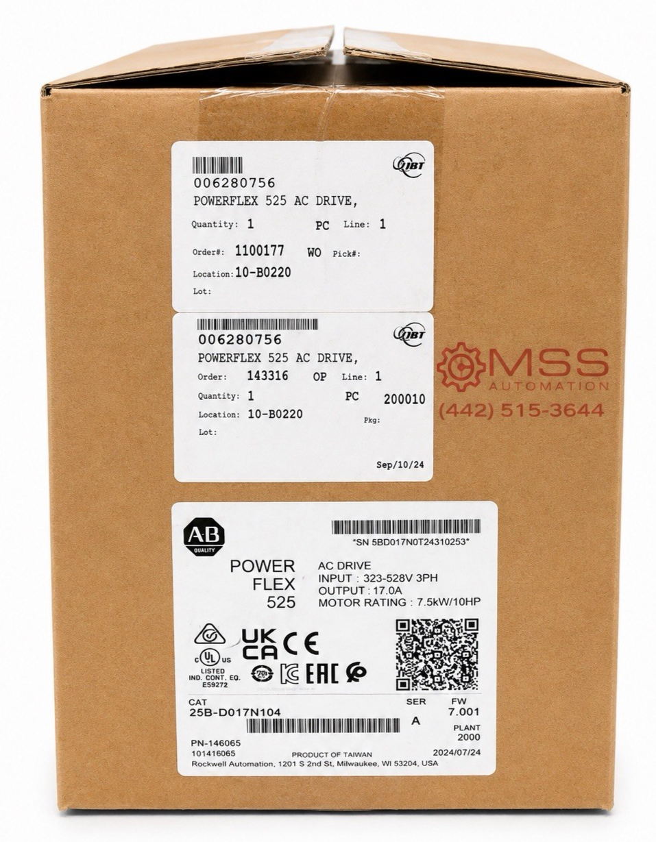 Allen-Bradley 25B-D017N104 PowerFlex 525 10HP 480V AC Drive Ser A