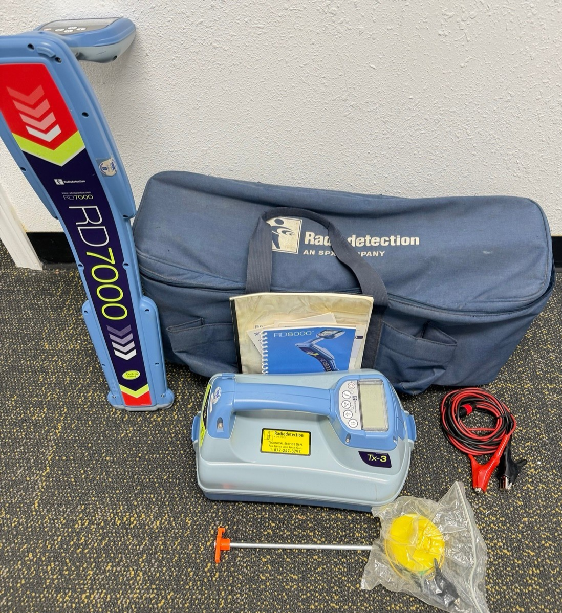 Radiodetection RD7000 DL Tx-3 Cable Pipe Utility Locator Kit Centros Enabeled