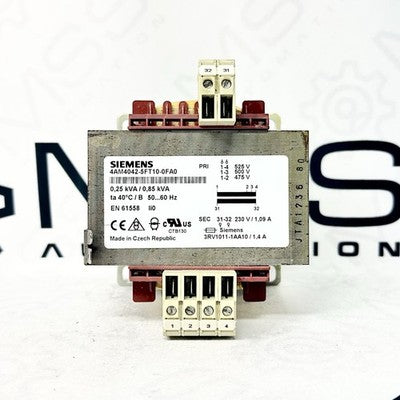 Siemens 4AM4042-5FT10-0FA0 SITAS Control Transformer 250VA 500V 230V
