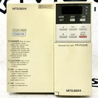 Mitsubishi FR-A024-0.75K-C Inverter VFD 0.74kW 200-230VAC 50/60Hz 5A